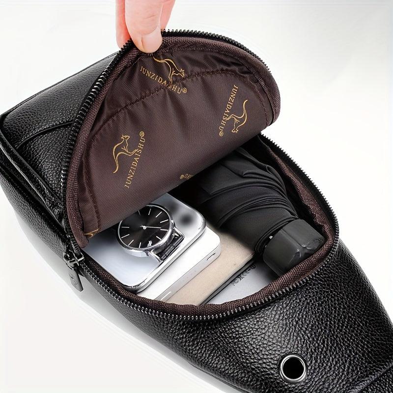 Men's PU Leather Chest Bag Business Shoulder Bag