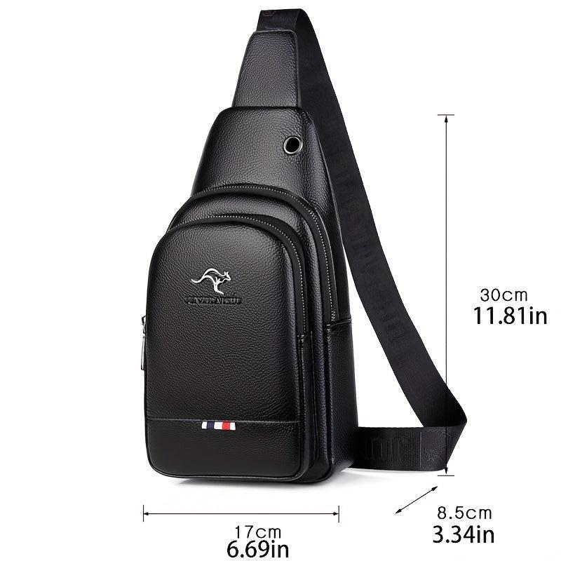 Men's PU Leather Chest Bag Business Shoulder Bag