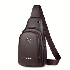 Men's PU Leather Chest Bag Business Shoulder Bag