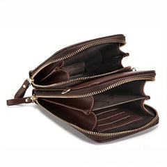 Men's PU Leather Crossbody Bag Shoulder Bag Outdoor Mobile Phone Bag