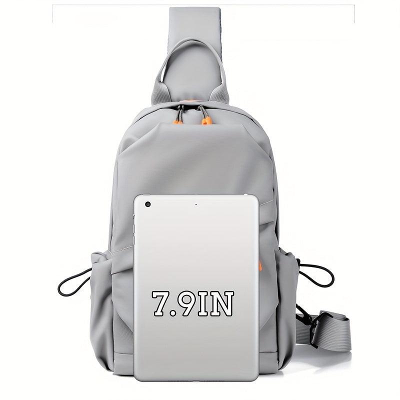 Men's Nylon Crossbody Chest Bag Multifunctional Sling Bag