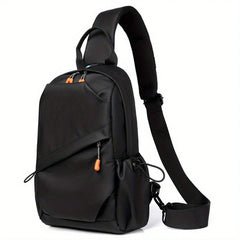 Men's Nylon Crossbody Chest Bag Multifunctional Sling Bag