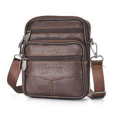 Men's Leather Crossbody Bag Multifunctional Shoulder Bag Briefcase