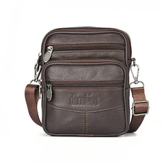 Men's Leather Crossbody Bag Multifunctional Shoulder Bag Briefcase