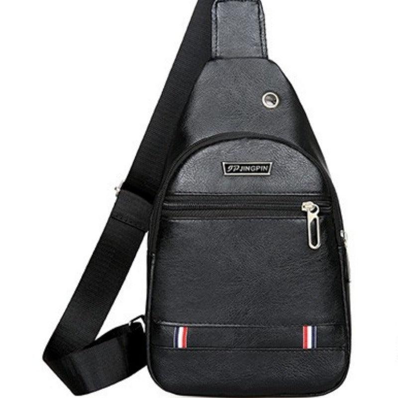 Men's Multifunctional Chest Bag Casual Work PU Material Messenger Bag