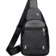 Men's Multifunctional Chest Bag Casual Work PU Material Messenger Bag