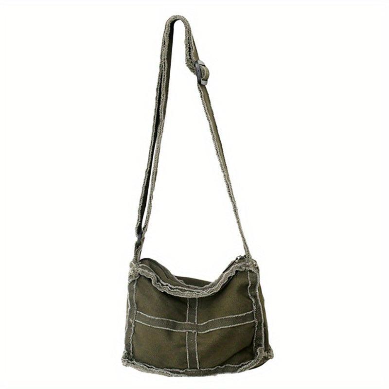 Men's Canvas Shoulder Bag Vintage Messenger Crossbody Hobo Travel Bag