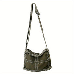Men's Canvas Shoulder Bag Vintage Messenger Crossbody Hobo Travel Bag