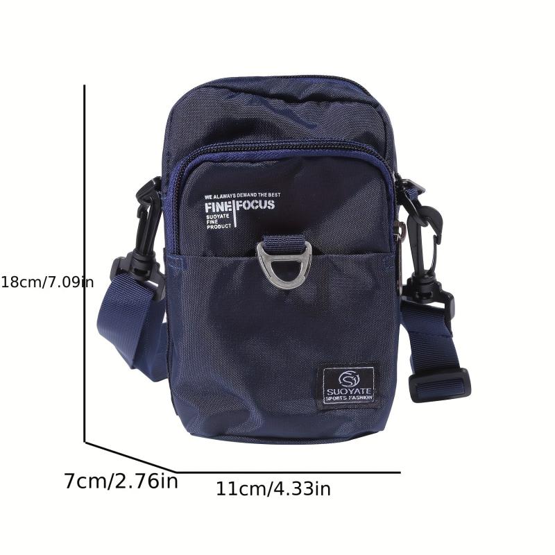 Men's Nylon Mini Crossbody Bag Mobile Phone Bag