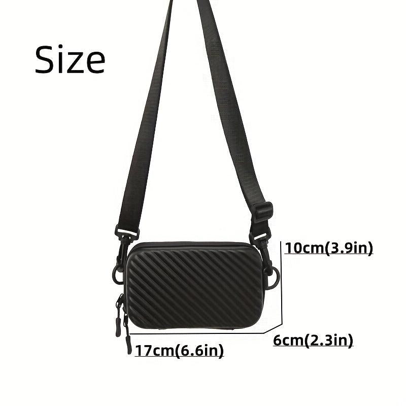 Men's Waterproof Mini Square Shoulder Bag for Travel and Outdoor Activities