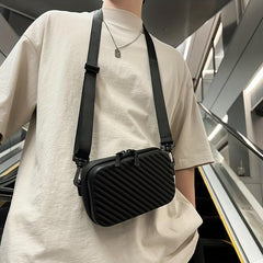 Men's Waterproof Mini Square Shoulder Bag for Travel and Outdoor Activities