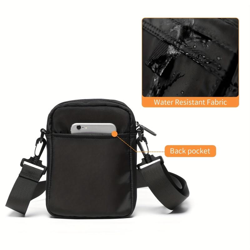 Men's Crossbody Bag Cell Phone Purse Multifunction Diagonal Shoulder Bag
