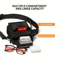 Men's Crossbody Bag Cell Phone Purse Multifunction Diagonal Shoulder Bag