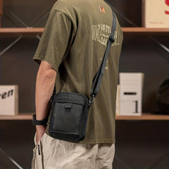 Men's Crossbody Bag Cell Phone Purse Multifunction Diagonal Shoulder Bag