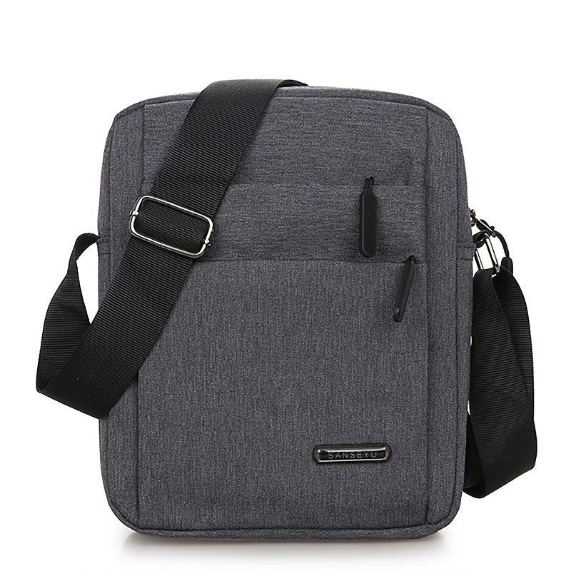 Men's Casual Crossbody Bag Vertical Shoulder Bag Lightweight Messenger Bag