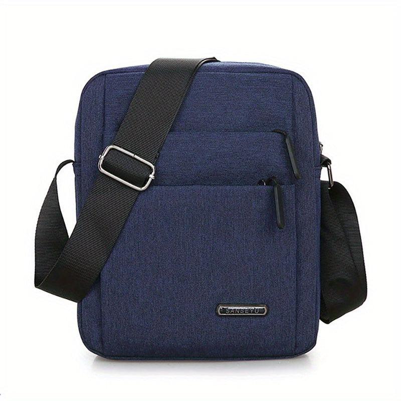 Men's Casual Crossbody Bag Vertical Shoulder Bag Lightweight Messenger Bag