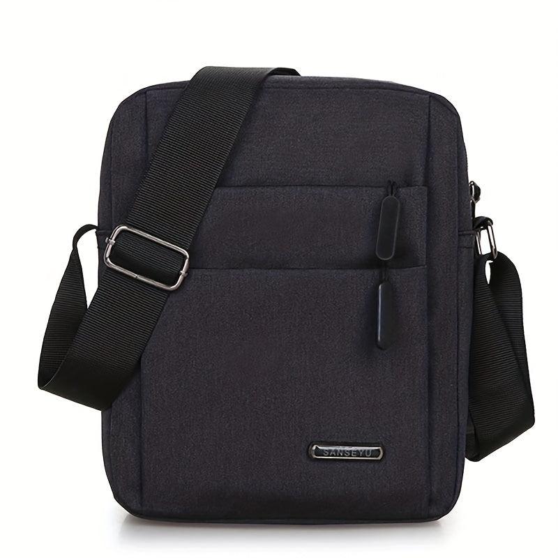 Men's Casual Crossbody Bag Vertical Shoulder Bag Lightweight Messenger Bag