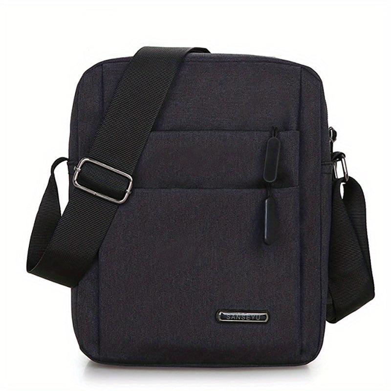 Men's Casual Crossbody Bag Vertical Shoulder Bag Lightweight Messenger Bag