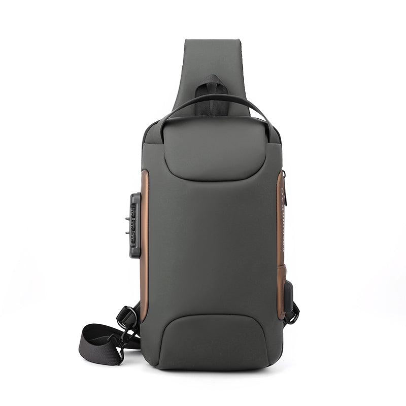 Men's Waterproof Chest Bag w/ USB Port & Lock
