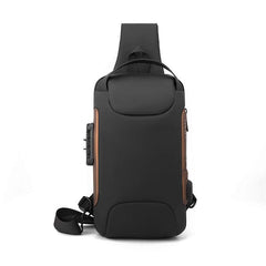 Men's Waterproof Chest Bag w/ USB Port & Lock