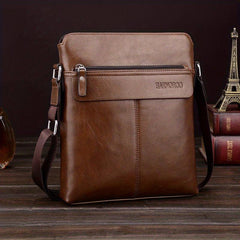 Men's Business PU Messenger Bag Shoulder Bag