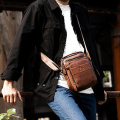 Retro Style Cowhide One Shoulder Small Bag