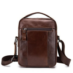 Retro Style Cowhide One Shoulder Small Bag