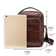 Retro Style Cowhide One Shoulder Small Bag