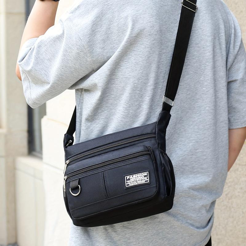 Men's Nylon Crossbody Sport Shoulder Bag Large Capacity