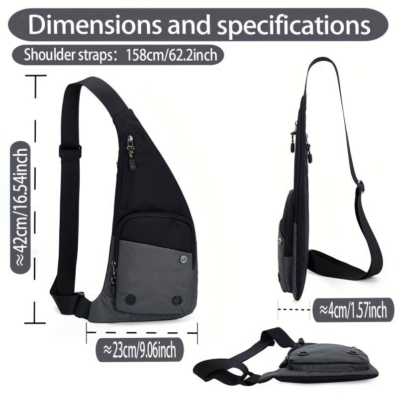 Lightweight Crossbody Bag for Men Hiking Cycling Travel Waterproof