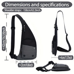 Lightweight Crossbody Bag for Men Hiking Cycling Travel Waterproof