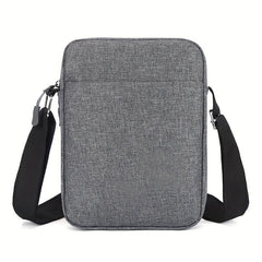 Men's Nylon Crossbody Bag With Earphone Hole Multifunction Diagonal Shoulder Bag