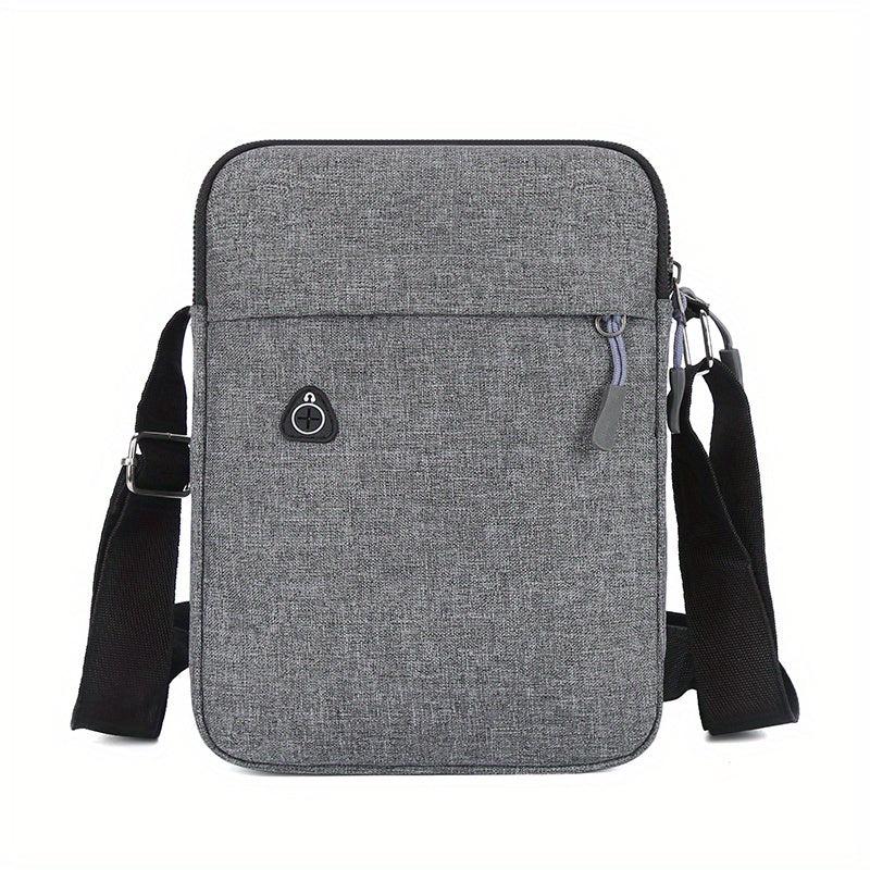 Men's Nylon Crossbody Bag With Earphone Hole Multifunction Diagonal Shoulder Bag