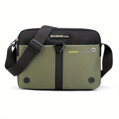 Men's Nylon Crossbody Bag Horizontal Shoulder Hiking Travel Messenger Bag