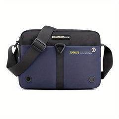 Men's Nylon Crossbody Bag Horizontal Shoulder Hiking Travel Messenger Bag