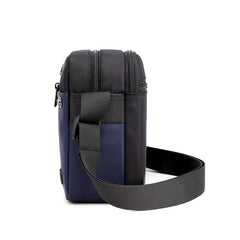 Men's Nylon Crossbody Bag Horizontal Shoulder Hiking Travel Messenger Bag