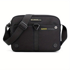 Men's Nylon Crossbody Bag Horizontal Shoulder Hiking Travel Messenger Bag