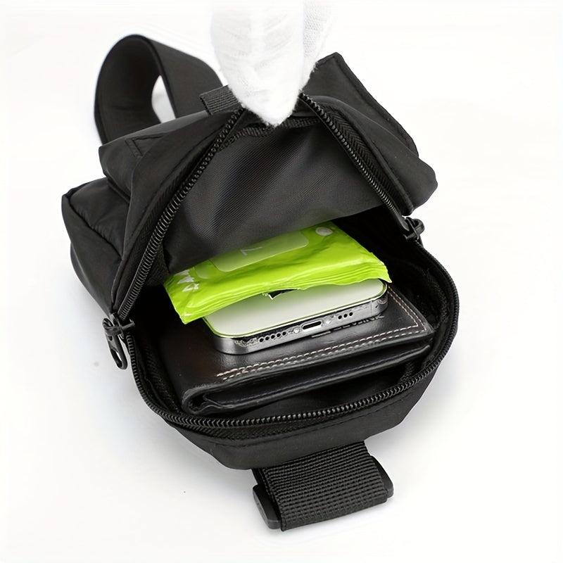 Men's Nylon Crossbody Bag Multifunctional Diagonal Shoulder Bag
