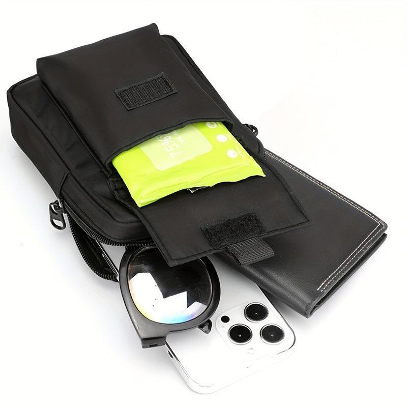 Men's Nylon Crossbody Bag Multifunctional Diagonal Shoulder Bag
