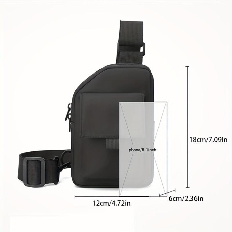 Men's Nylon Crossbody Bag Multifunctional Diagonal Shoulder Bag