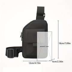 Men's Nylon Crossbody Bag Multifunctional Diagonal Shoulder Bag