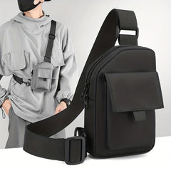 Men's Nylon Crossbody Bag Multifunctional Diagonal Shoulder Bag