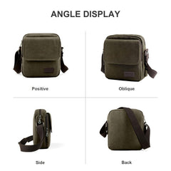 Canvas Crossbody Bag Men Shoulder Phone Passport Small Side Bags