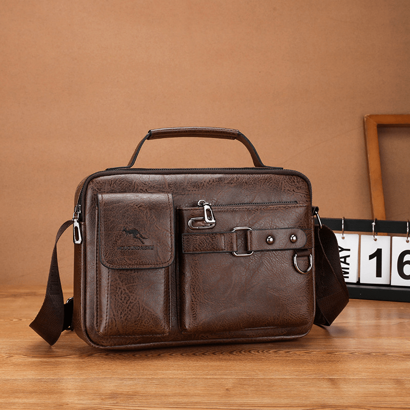 Men's Large Capacity Shoulder Bag Business Messenger Bag
