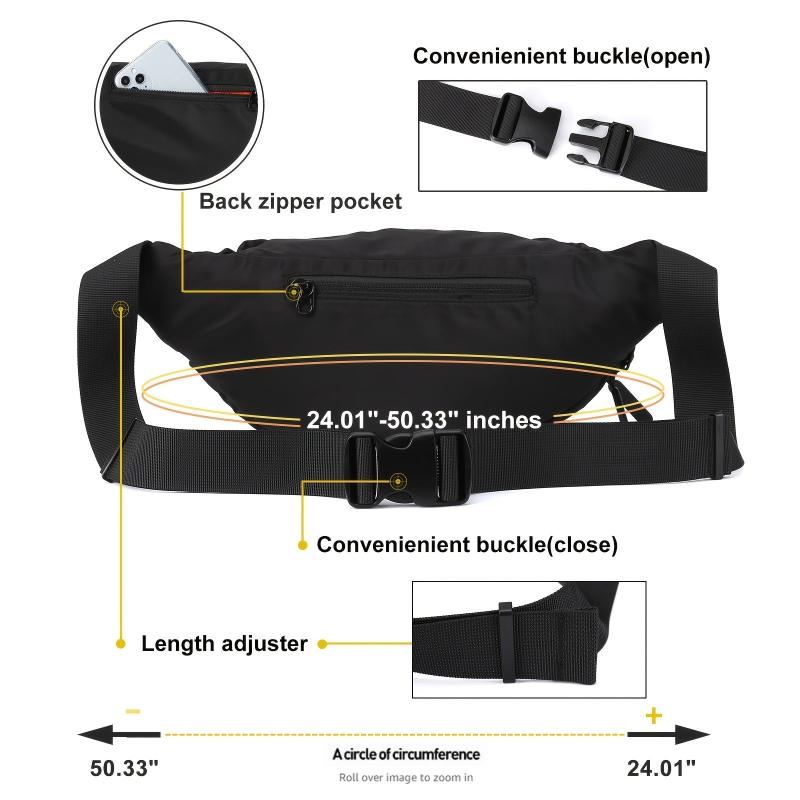 Waterproof Fanny Pack Men Adjustable Strap Casual Bag Bum Bags
