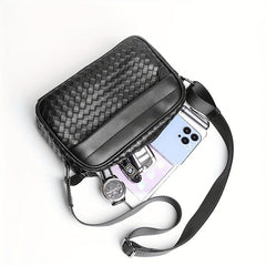 Men's Woven Crossbody Bag Shoulder Bag