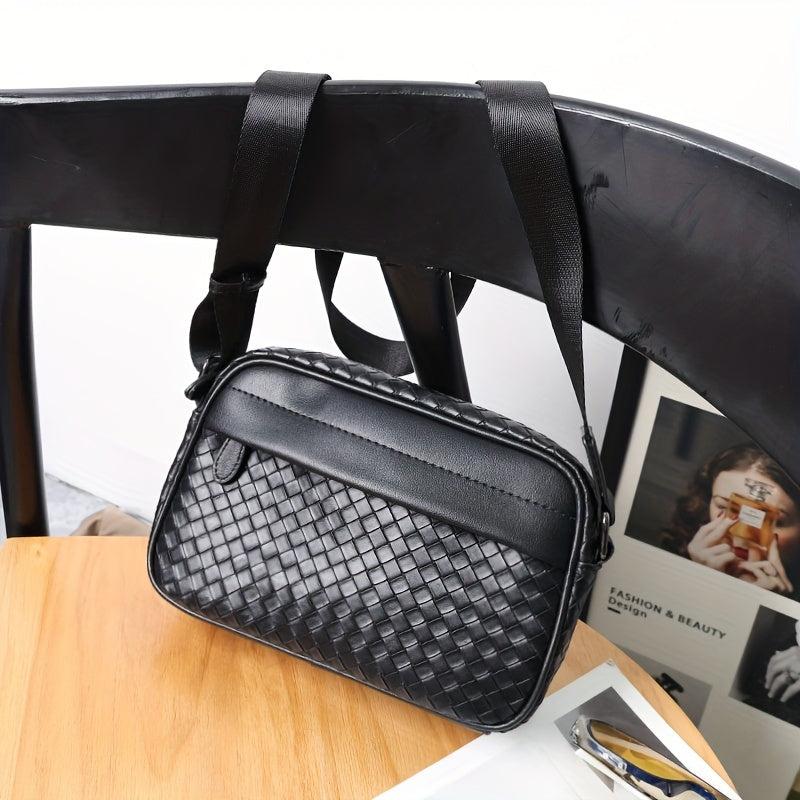 Men's Woven Crossbody Bag Shoulder Bag