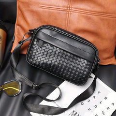 Men's Woven Crossbody Bag Shoulder Bag