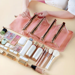 Large Capacity Waterproof Cosmetic Bag Mesh Storage Bag