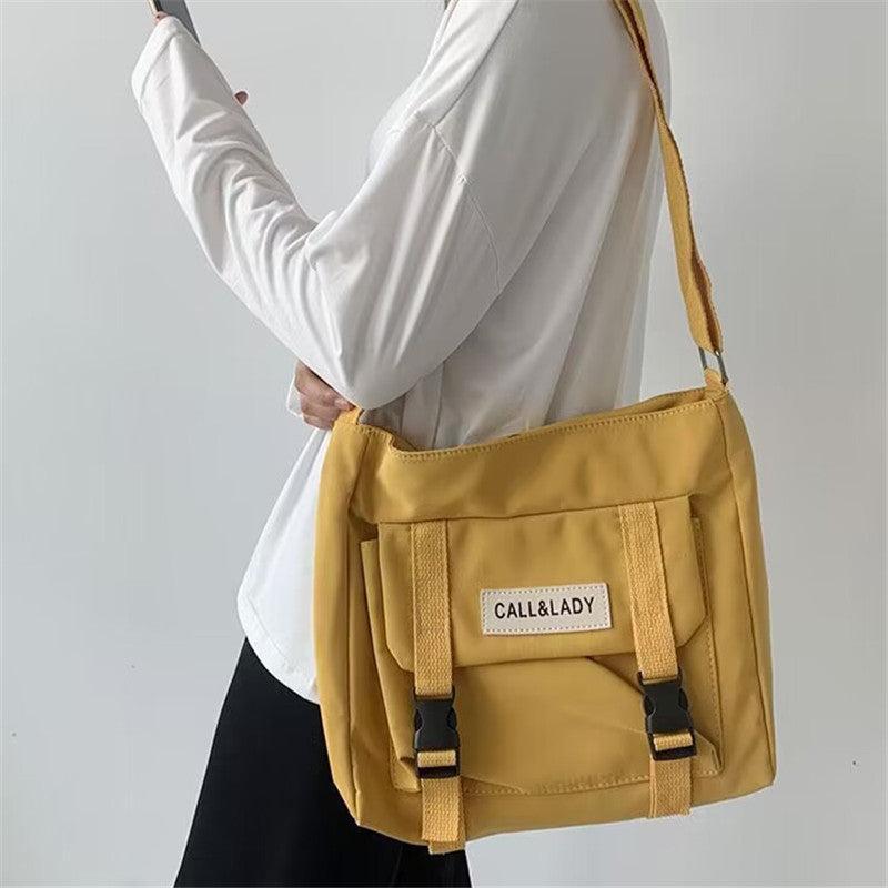 Men's Canvas Shoulder Bag Japanese Harajuku Style Messenger Bag